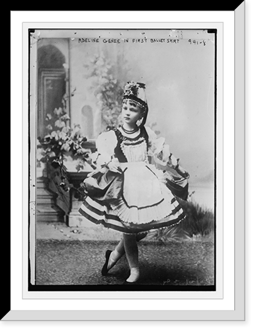 Historic Framed Print, Adeline Genee in first ballet skirt,  17-7/8" x 21-7/8"