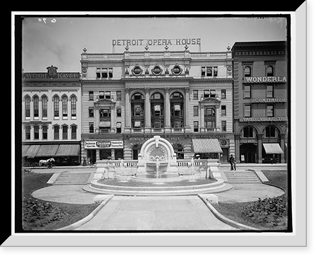 Antique Photo Print - Detroit, Michigan - Merrill Humane Fountain