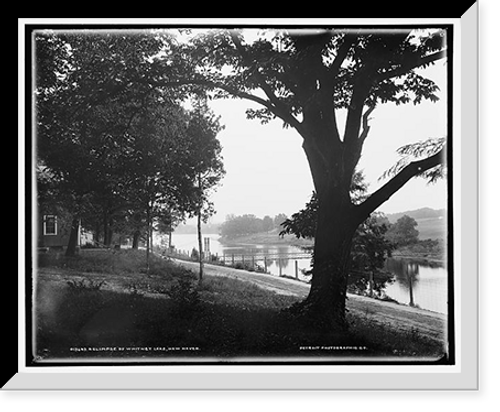 Historic Framed Print, A Glimpse of Whitney Lake, New Haven,  17-7/8" x 21-7/8"