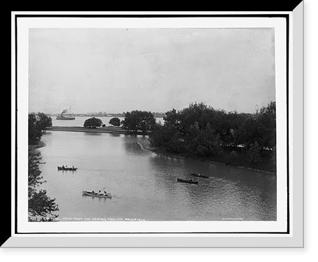 Historic Framed Print, View from the skating pavilion, Belle Isle [Park],  17-7/8" x 21-7/8"
