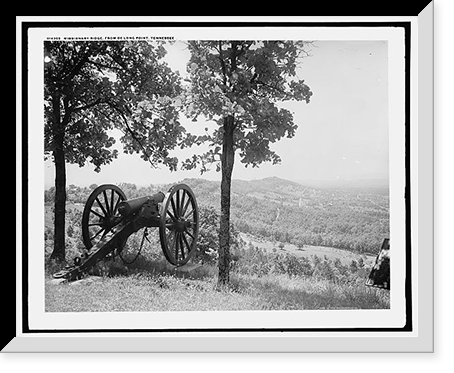 Missionary Ridge from De Long Point, Tennessee, Antique Poster