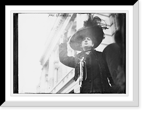 Historic Framed Print, Mrs. S. Loebinger waving, New York,  17-7/8" x 21-7/8"