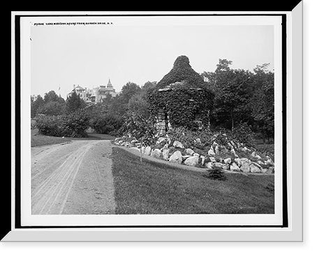 Lake Mohonk House from Garden Drive, N.Y. Classic, Antique Poster