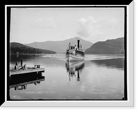 Steamboat Doris on Lake Placid, Adirondack Mountains Classic, Historic Print