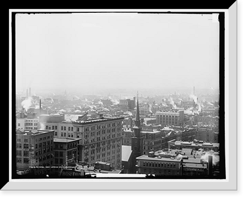 Historic Framed Print, General view looking south, Boston, Mass. - 3,  17-7/8" x 21-7/8"