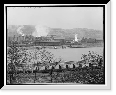 Historic Framed Print, Edgar Thomson [i.e. Thompson] Works, Braddock, Pa. - 12,  17-7/8" x 21-7/8"