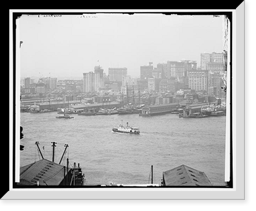 Historic Framed Print, New York skyline - 17,  17-7/8" x 21-7/8"