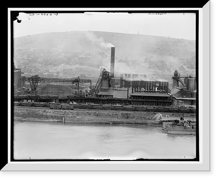 Historic Framed Print, Edgar Thomson [i.e. Thompson] Works, Carnegie Steel Co., Braddock, Pa. - 4,  17-7/8" x 21-7/8"