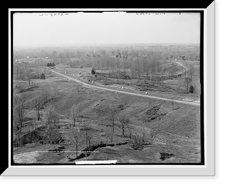 Historic Framed Print, Panorama of the battlefield, Vicksburg, Miss. - 4,  17-7/8" x 21-7/8"