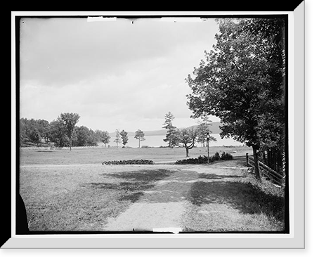 Historic Framed Print, View of Silver Bay Association from boat house, Lake George, N.Y.,  17-7/8" x 21-7/8"