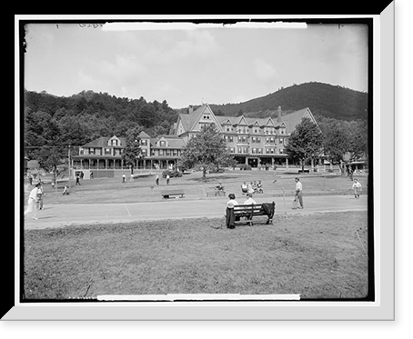 Historic Framed Print, View of Silver Bay Association from boat house, Lake George, N.Y. - 4,  17-7/8" x 21-7/8"