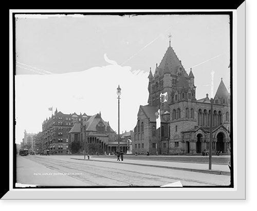 Historic Framed Print, Copley Square, Boston, Mass. - 7,  17-7/8" x 21-7/8"