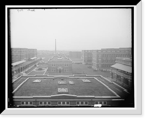 Historic Framed Print, [General view from roof of administration blg., Cin. Gen. Hospital, Cincinnati, Ohio],  17-7/8" x 21-7/8"
