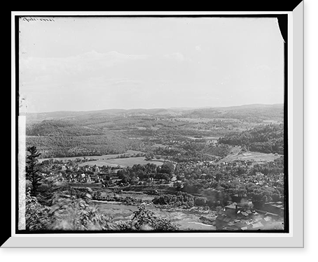 Historic Framed Print, Conn. [i.e. Connecticut River] Valley at Bellows Falls, S.W. from Fall Mt.,  17-7/8" x 21-7/8"
