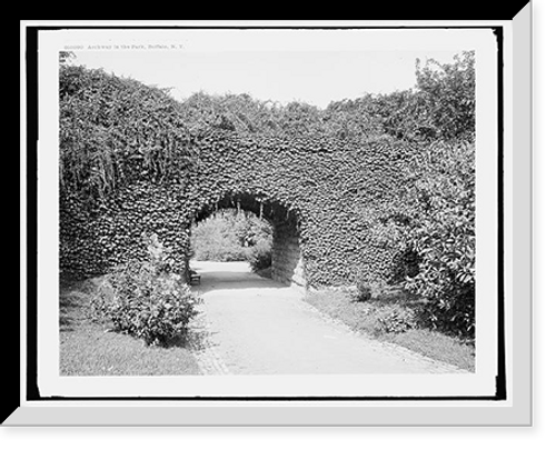 Historic Framed Print, Archway in the park, Buffalo, N.Y.,  17-7/8" x 21-7/8"