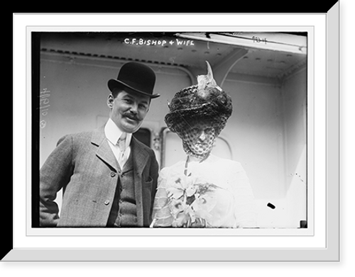 Historic Framed Print, Mr. and Mrs. C.F. Bishop,  17-7/8" x 21-7/8"