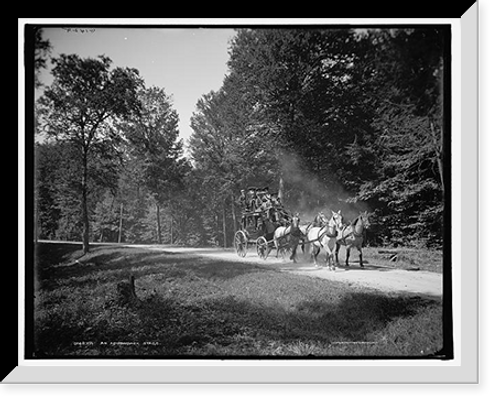 Historic Framed Print, An Adirondack stage,  17-7/8" x 21-7/8"