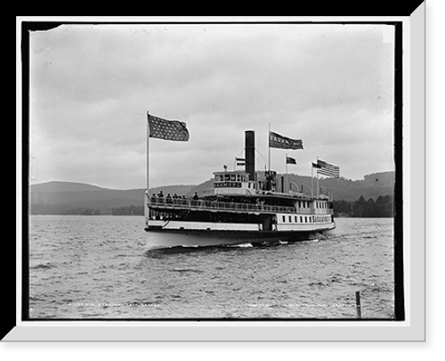 Historic Framed Print, Str. Sagamore, Lake George - 2,  17-7/8" x 21-7/8"