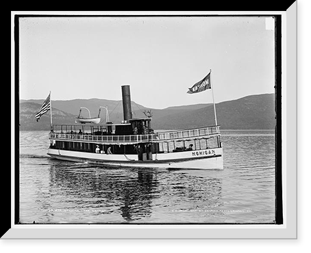 Historic Framed Print, Str. Mohican, Lake George,  17-7/8" x 21-7/8"
