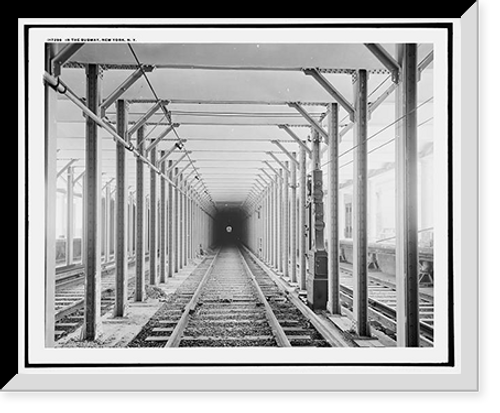 Historic Framed Print, In the subway, New York, N.Y.,  17-7/8" x 21-7/8"