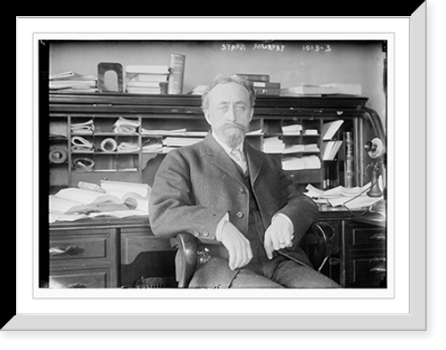 Historic Framed Print, Starr Murphy seated at desk,  17-7/8" x 21-7/8"