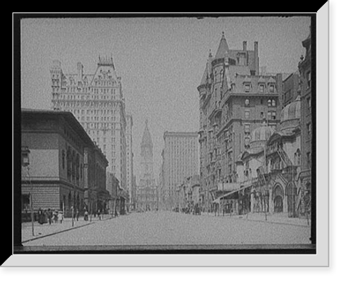 Historic Framed Print, South Broad Street, Philadelphia, Pa.,  17-7/8" x 21-7/8"