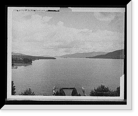 Historic Framed Print, North from Fort William Henry Hotel, Lake George, N.Y.,  17-7/8" x 21-7/8"