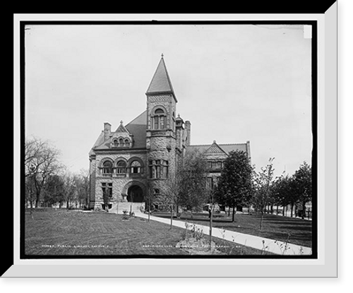 Historic Framed Print, Public library, Dayton, O[hio] - 2,  17-7/8" x 21-7/8"