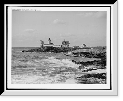 Historic Framed Print, Eastern Point Light, Gloucester, Mass.,  17-7/8" x 21-7/8"