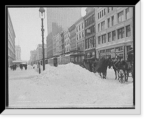 Historic Framed Print, Blockaded cars on 23rd St., New York,  17-7/8" x 21-7/8"