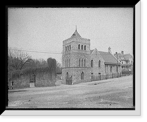 Historic Framed Print, Entrance to Hollywood Cemetery, Richmond, Va.,  17-7/8" x 21-7/8"