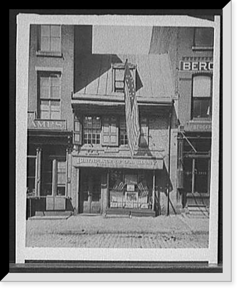 Historic Framed Print, The Betsy Ross House, Philadelphia, Pa.,  17-7/8" x 21-7/8"