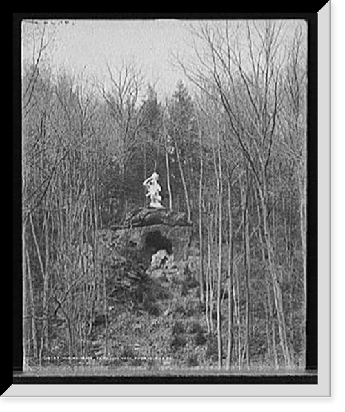 Historic Framed Print, Indian Rock, Fairmount Park, Philadelphia, Pa.,  17-7/8" x 21-7/8"