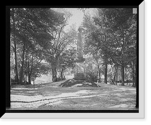 Historic Framed Print, Battleground monument, Concord, Mass.,  17-7/8" x 21-7/8"