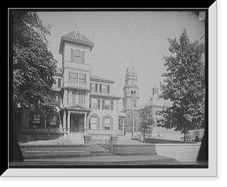 Sawyer Free Library, Gloucester, Mass, Antique Poster