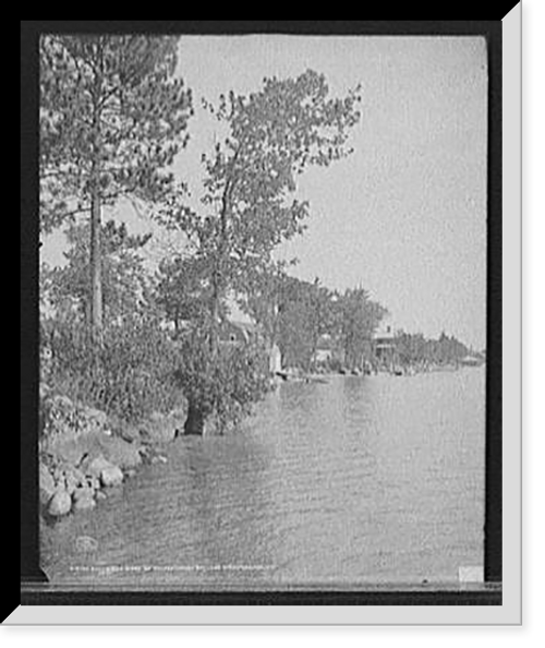 Historic Framed Print, Along the shore of Wolfeborough Bay, Lake Winnipesaukee, N.H. - 3,  17-7/8" x 21-7/8"