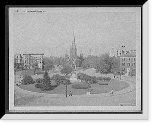 Historic Framed Print, Thomas Circle, Washington, D.C.,  17-7/8" x 21-7/8"