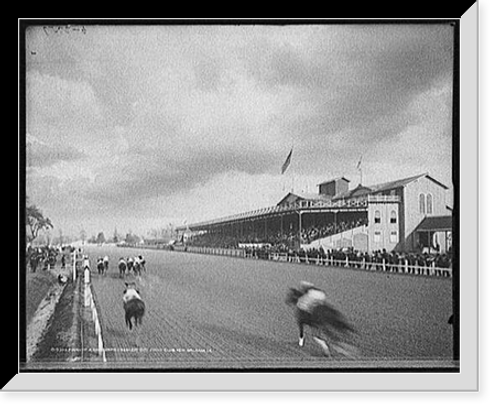 Historic Framed Print, Finish of a handicapped, Crescent City Jockey Club, New Orleans, La.,  17-7/8" x 21-7/8"