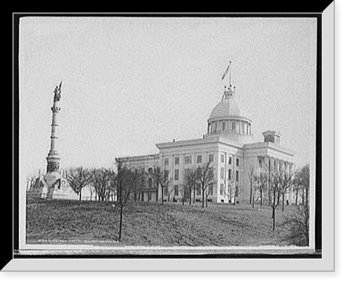 Historic Framed Print, Historic Capitol hill, Montgomery, Ala.,  17-7/8" x 21-7/8"