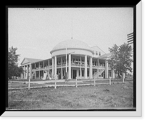 Historic Framed Print, Colonial dancing pavilion, Put-in-Bay, Ohio,  17-7/8" x 21-7/8"