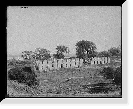 Historic Framed Print, Ruins of Fort Frederick, Crown Point, N.Y. - 4,  17-7/8" x 21-7/8"
