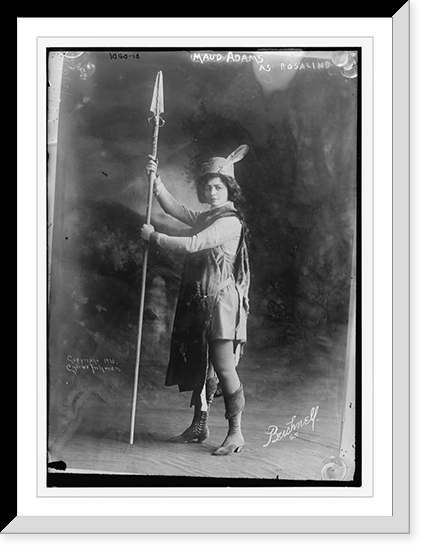 Historic Framed Print, Maud Adams as "Rosalind", Bushnell Photo., co. Chas. Frohman.Bushnell Photo., Chas. Frohman,  17-7/8" x 21-7/8"