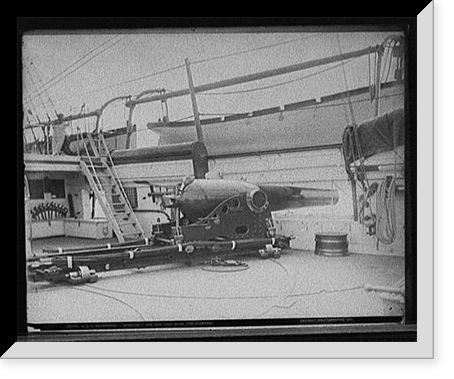 U.S.S. Kearsarge, Winslow the gun that sank the Alabama, Antique Print