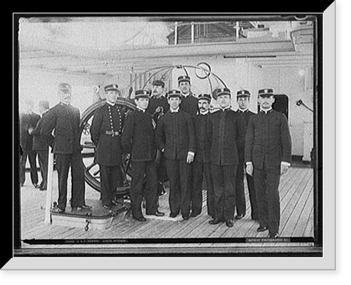 Historic Framed Print, U.S.S. Newark, junior officers - 2,  17-7/8" x 21-7/8"