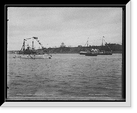 U.S.S. Texas at anchor off Grant's Tomb, Antique Poster