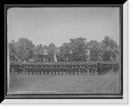 Historic Framed Print, Batallion [i.e. battalion] drill, hollow square, U.S. Naval Academy,  17-7/8" x 21-7/8"