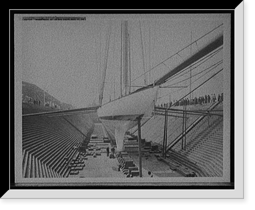 Historic Framed Print, Shamrock III in dry dock [at Erie Basin], Aug. 17, 1903,  17-7/8" x 21-7/8"