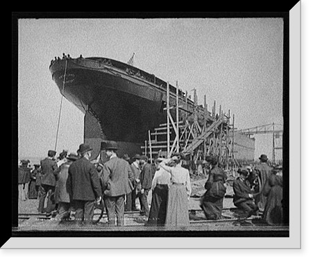 Historic Framed Print, Str. R.W. England on the ways, Great Lakes Eng. Co. [i.e. Engineering Works], May 5, 1904 - 3,  17-7/8" x 21-7/8"
