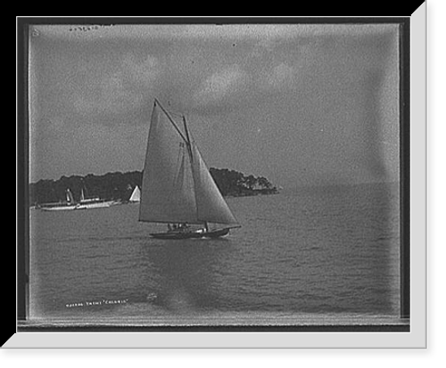 Historic Framed Print, Yacht Chloris,  17-7/8" x 21-7/8"