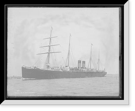 Historic Framed Print, S.S. Brittannic [sic],  17-7/8" x 21-7/8"